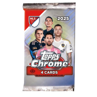 compare product 2025 Topps Chrome MLS Soccer Hobby Pack