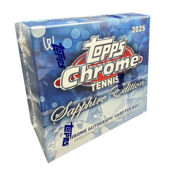 compare product 2025 Topps Chrome Tennis Sapphire Edition Box