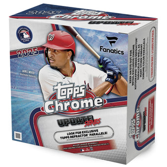 compare product 2025 Topps Chrome Update Series Baseball Mega Box (Fanatics)