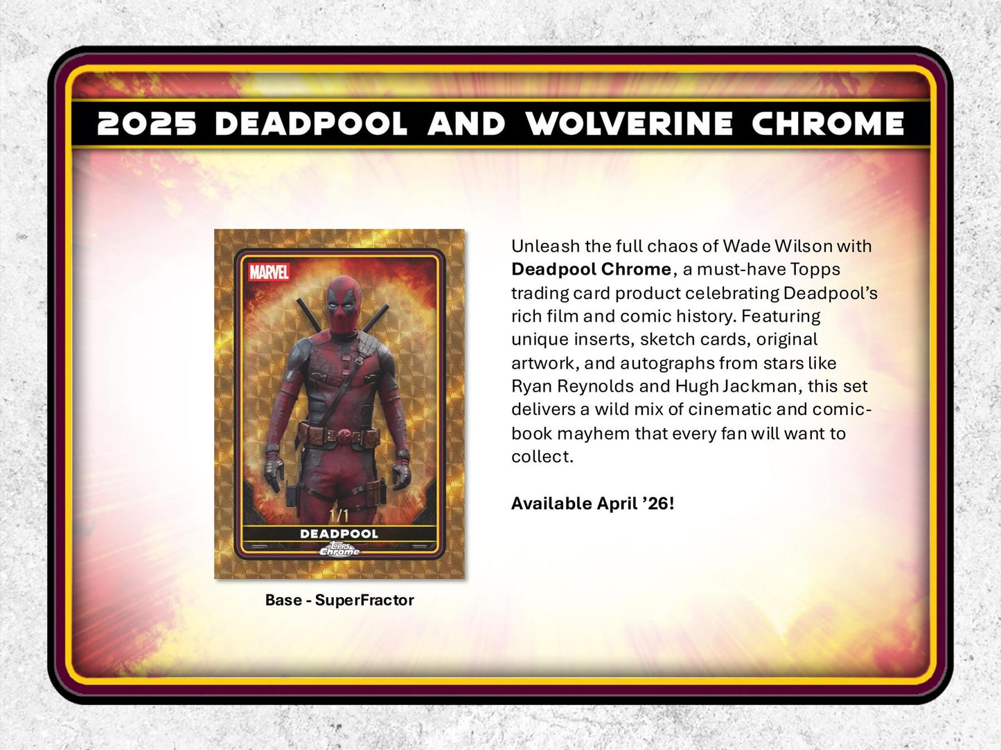 2025 Topps Deadpool Chrome 7-Pack Blaster