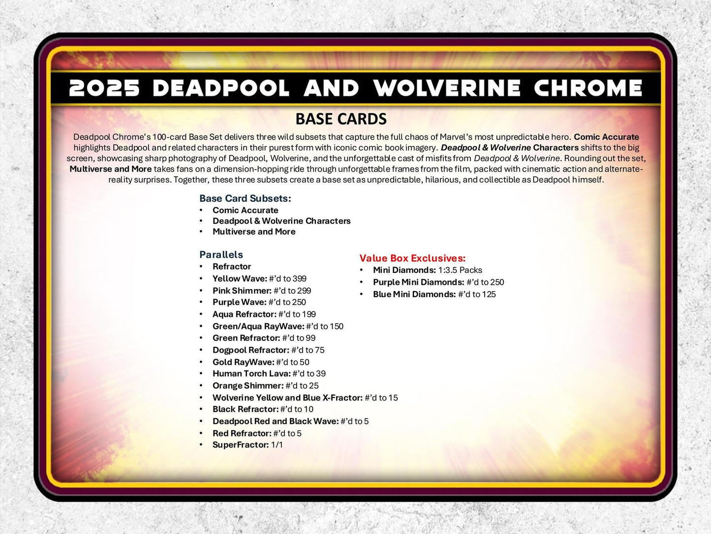 2025 Topps Deadpool Chrome 7-Pack Blaster