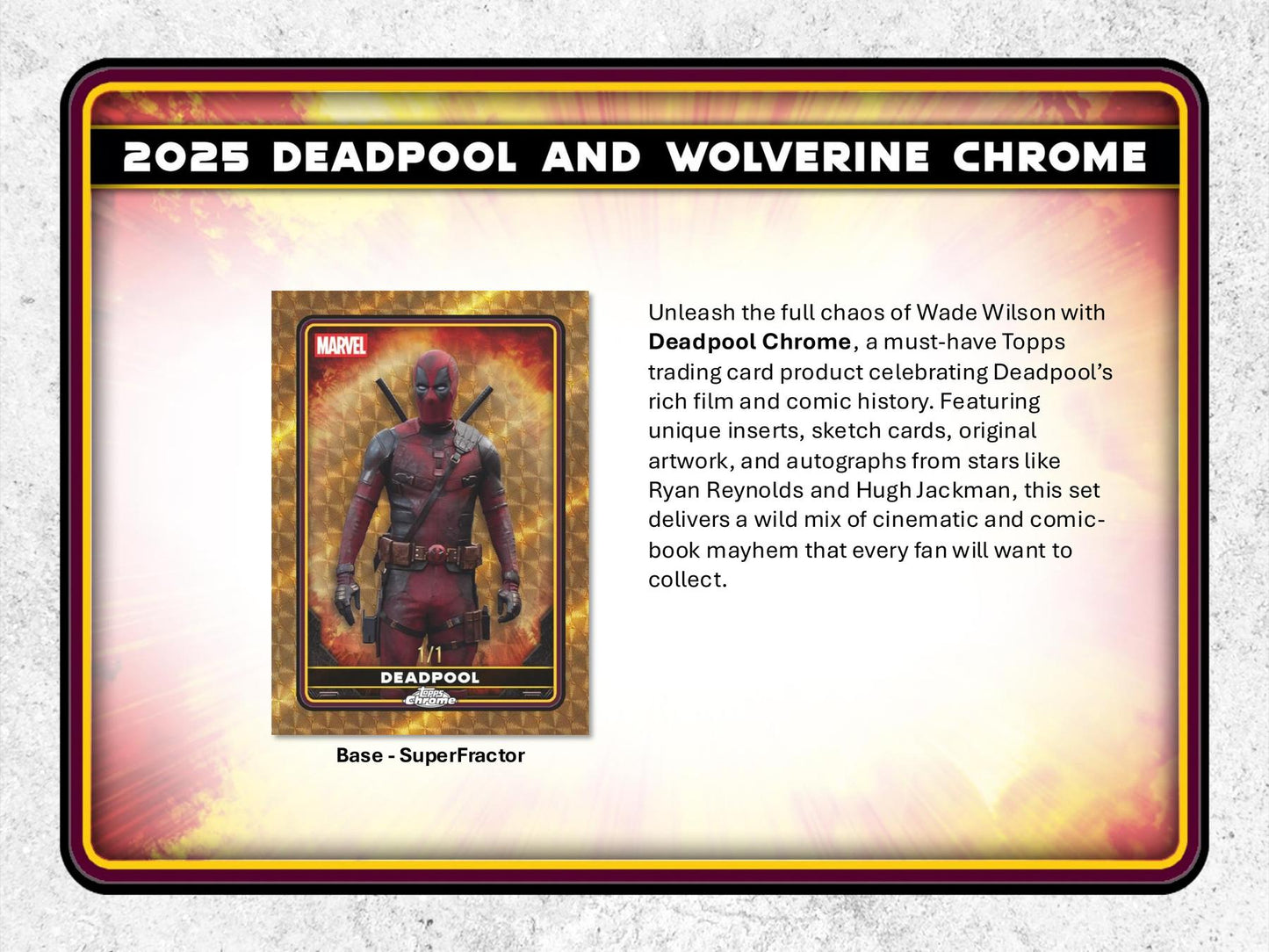2025 Topps Deadpool Chrome Hobby