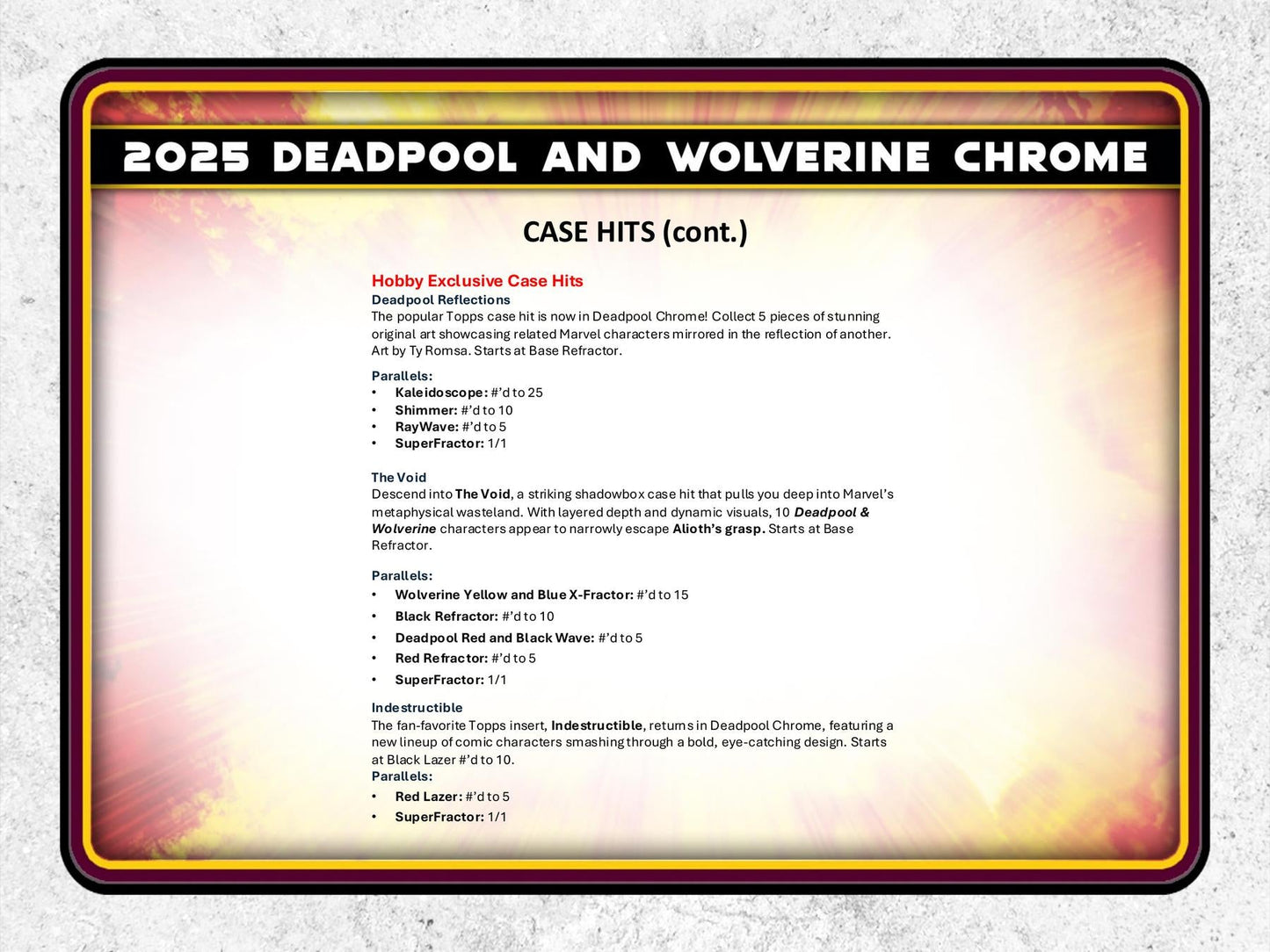 2025 Topps Deadpool Chrome Hobby