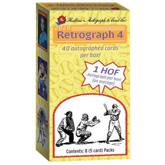 compare product 2026 Historic Autographs Retrograph 4 Baseball Hobby Box