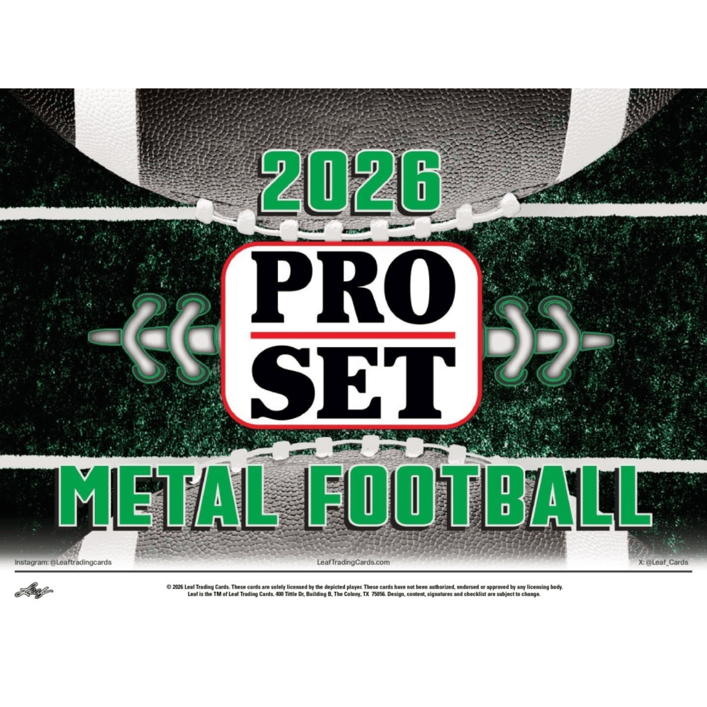 2026 Leaf Pro Set Metal Football Hobby Box (Presell)