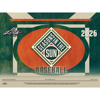 compare product 2026 Leaf Seasons In The Sun Baseball Box (Presell)