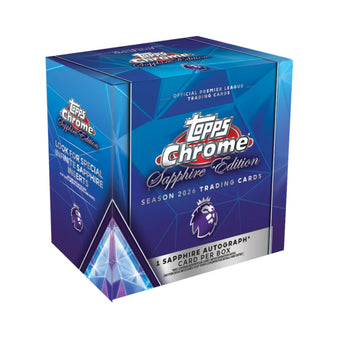 compare product 2026 Topps Chrome Sapphire Premier League Soccer Box