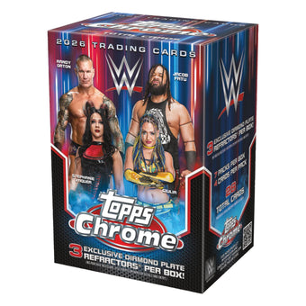 compare product 2026 Topps Chrome WWE Blaster Box