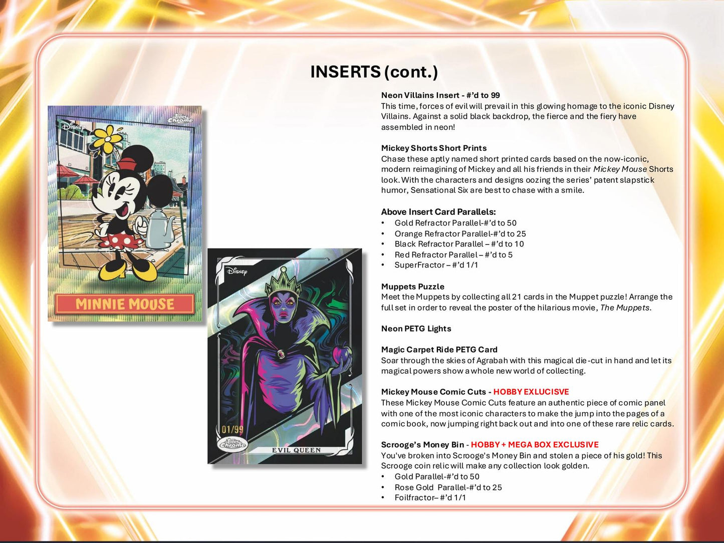 2026 Topps Disney Neon Hobby