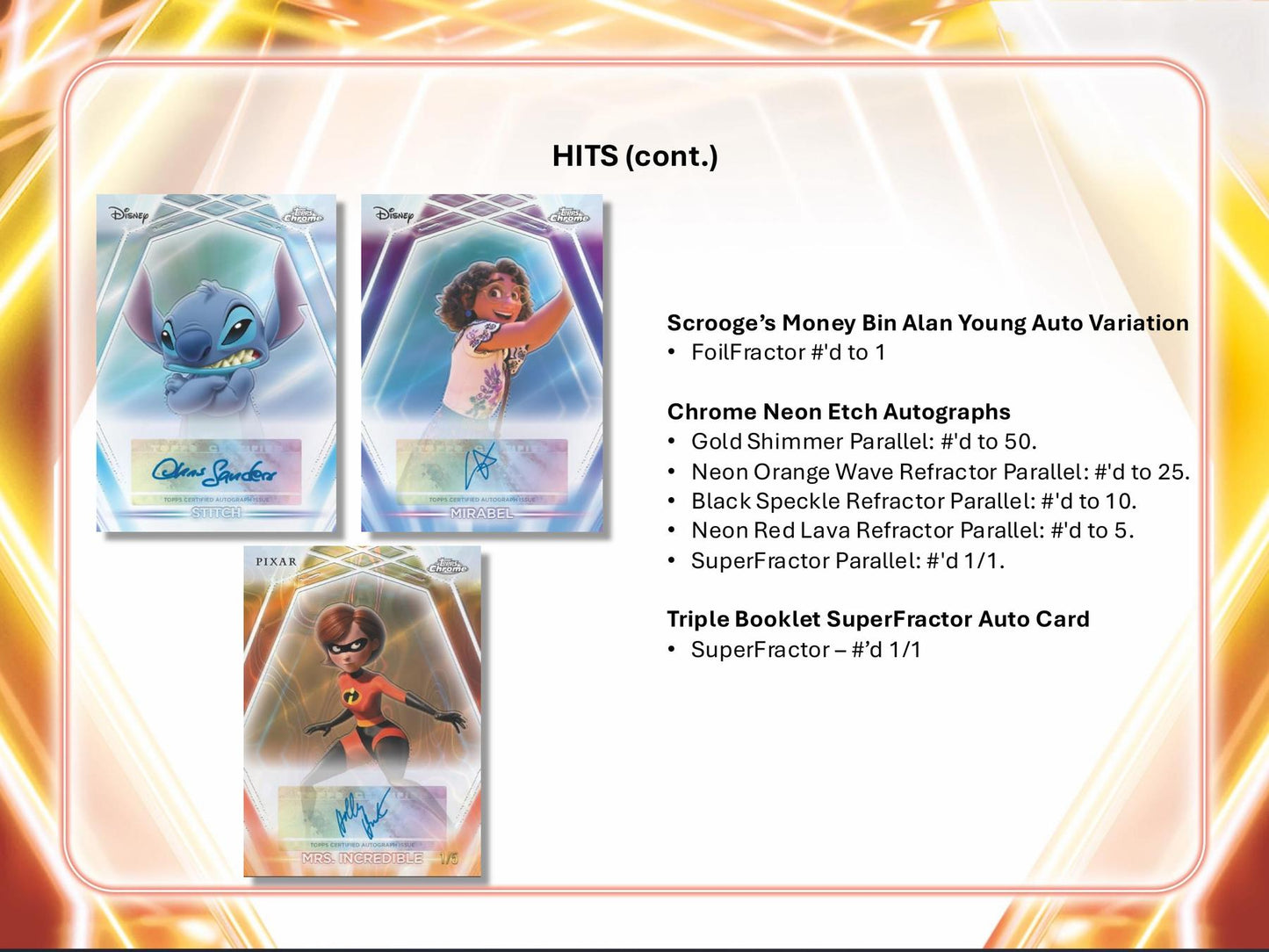 2026 Topps Disney Neon Hobby