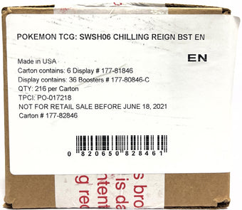 compare product Pokemon Sword & Shield: Chilling Reign Booster