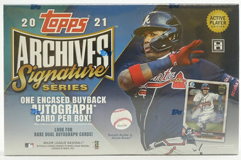 compare product 2021 Topps Archives Signature Series Baseball 20 Box Case