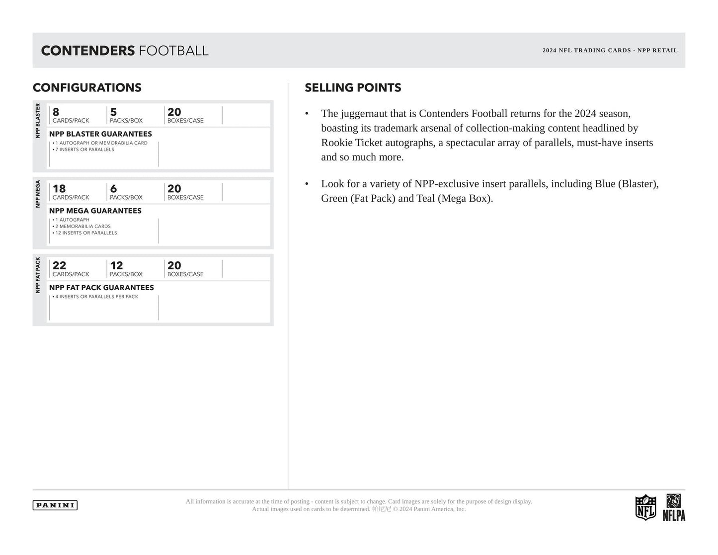 2024 Panini Contenders Football 5-Pack Blaster