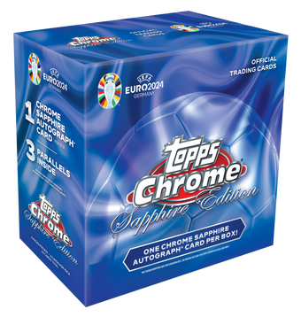 compare product 2023-24 Topps UEFA Euro Chrome Sapphire Soccer Hobby 10 Box Case