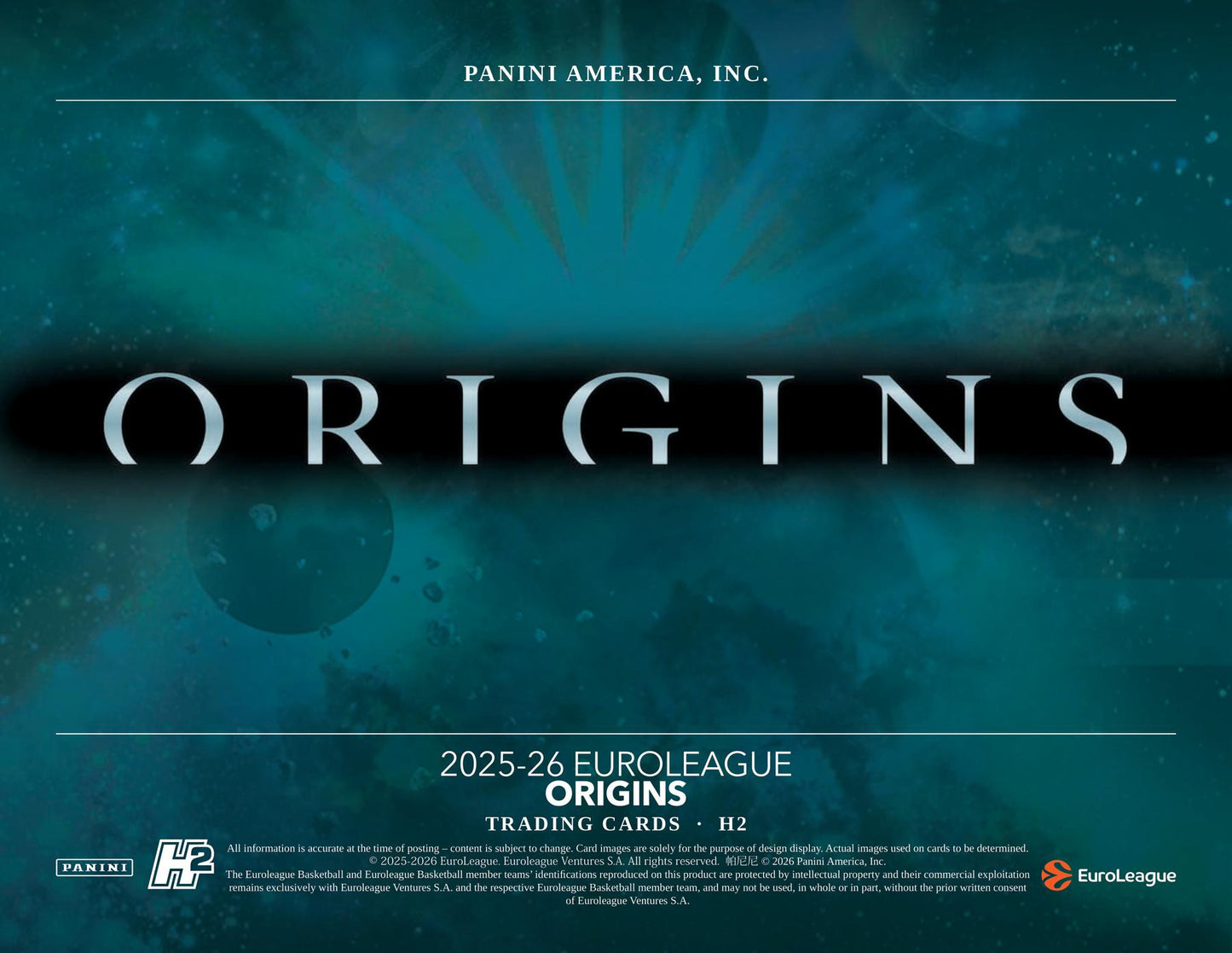 2025/26 Panini Origins EuroLeague Basketball H2