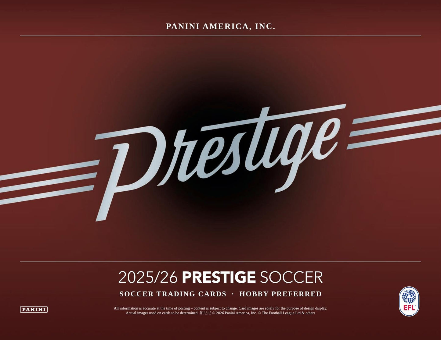 2025/26 Panini Prestige EFL Soccer Hobby Preferred