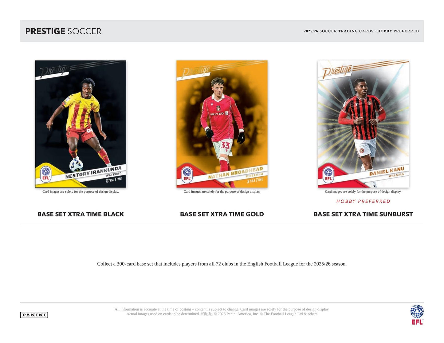 2025/26 Panini Prestige EFL Soccer Hobby Preferred
