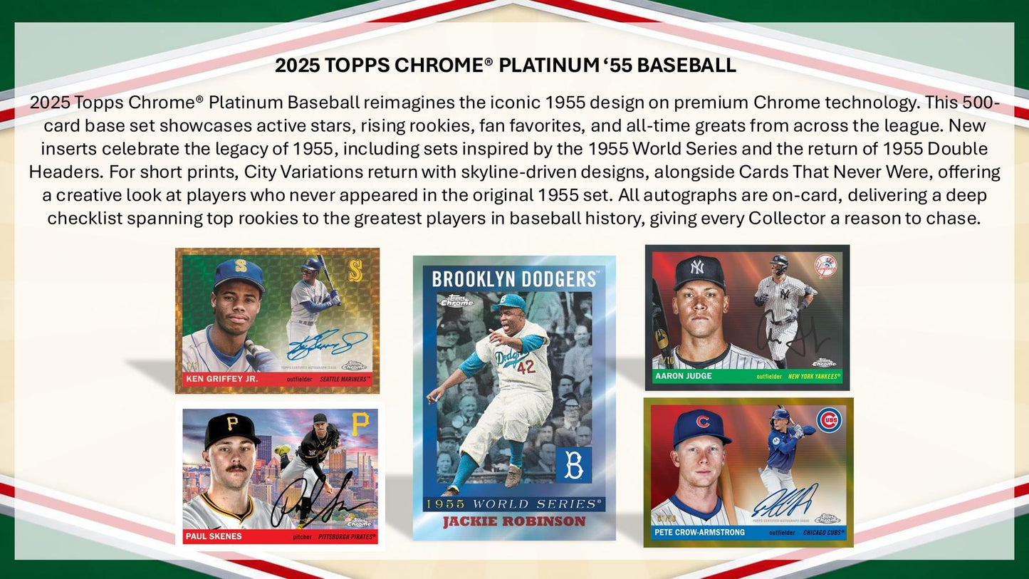2025 Topps Chrome Platinum '55 Baseball Hobby