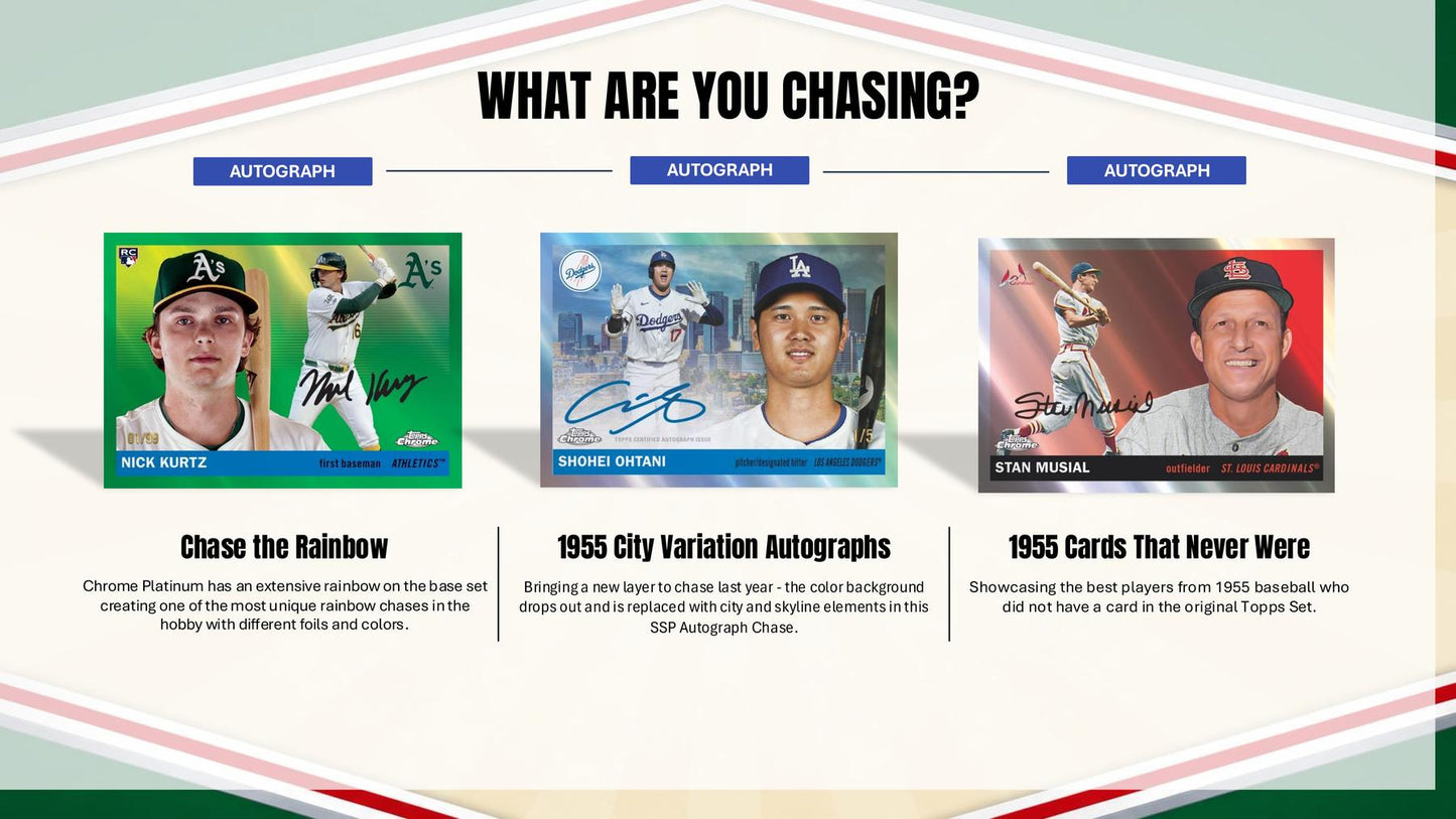 2025 Topps Chrome Platinum '55 Baseball Hobby