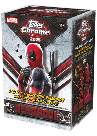 compare product 2025 Topps Deadpool Chrome 7-Pack Blaster