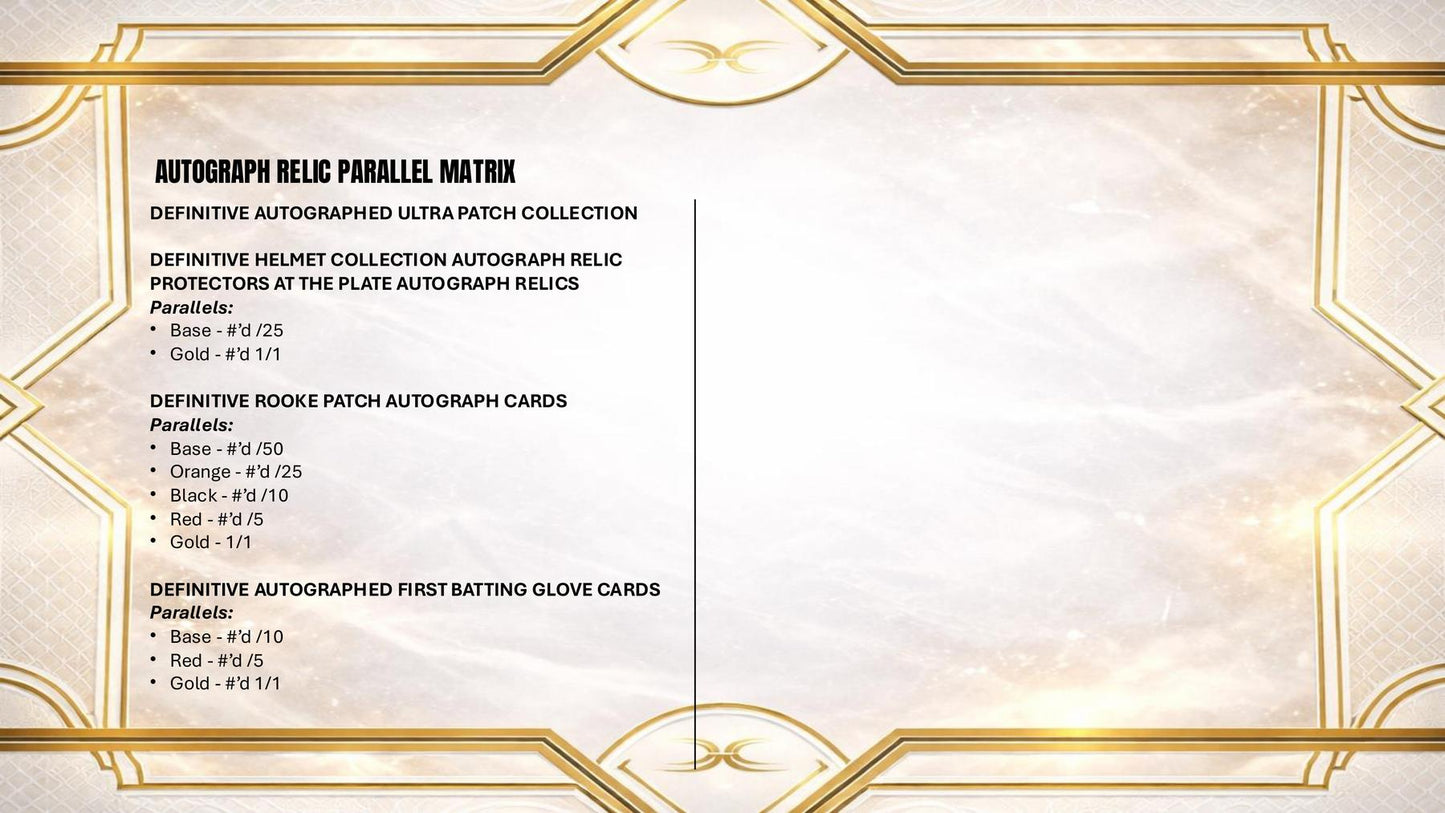 2025 Topps Definitive Collection Baseball Hobby