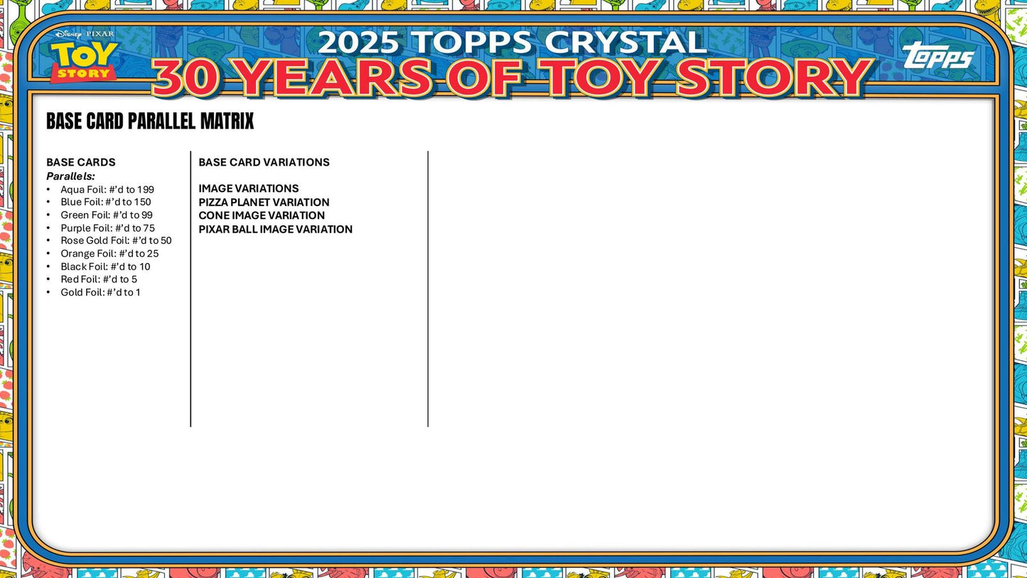2025 Topps Crystal 30 Years of Toy Story Hobby