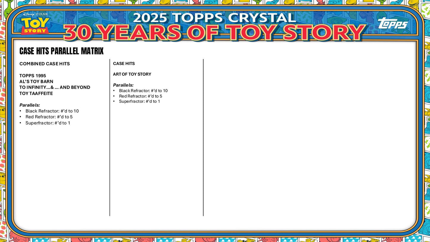 2025 Topps Crystal 30 Years of Toy Story Hobby