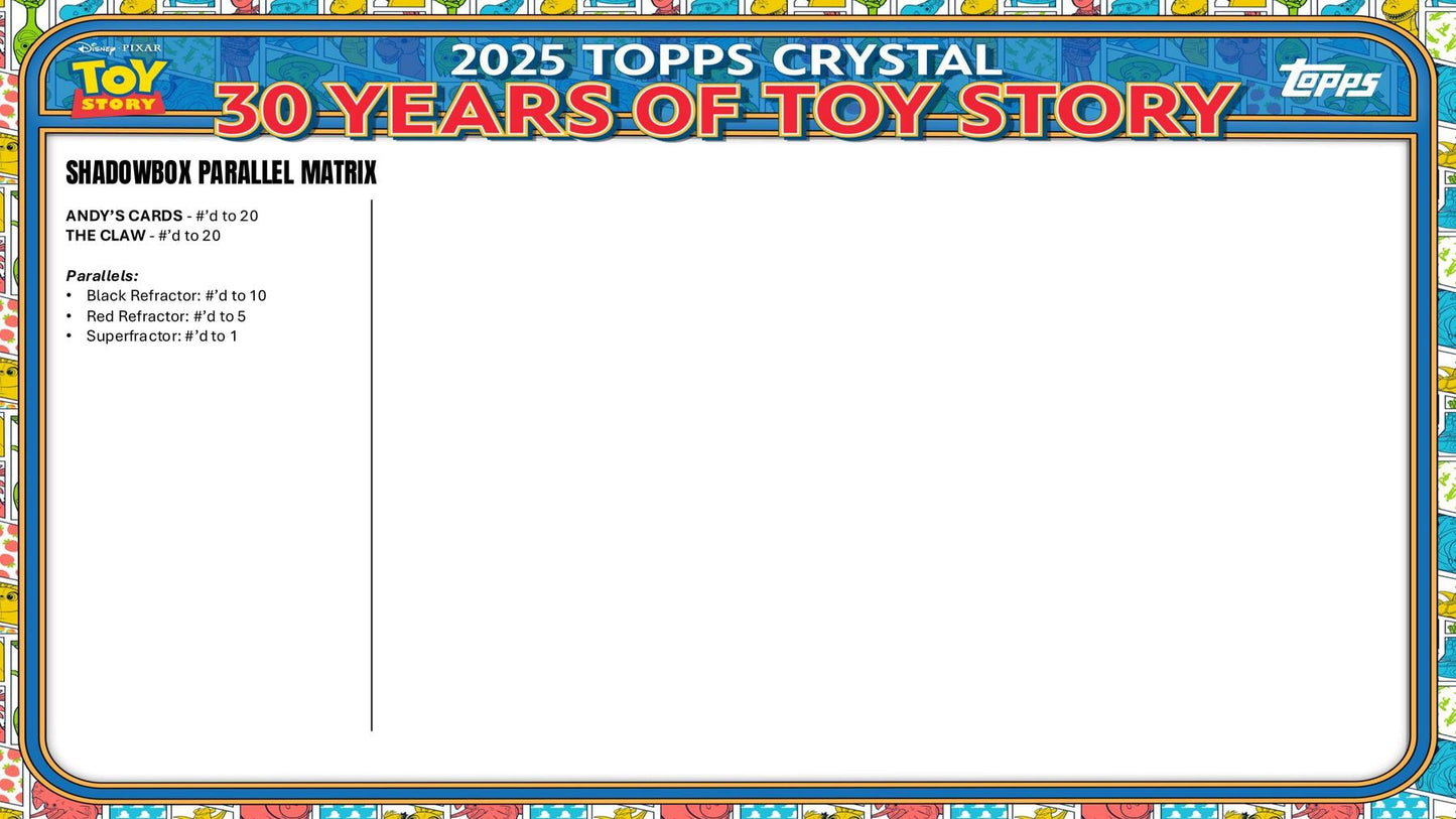 2025 Topps Crystal 30 Years of Toy Story Hobby