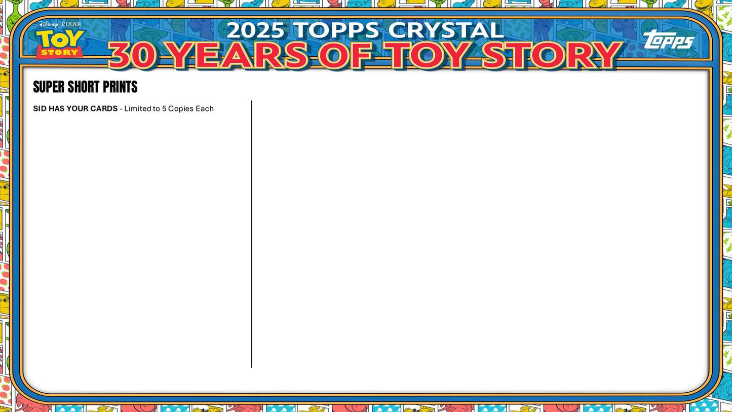 2025 Topps Crystal 30 Years of Toy Story Hobby