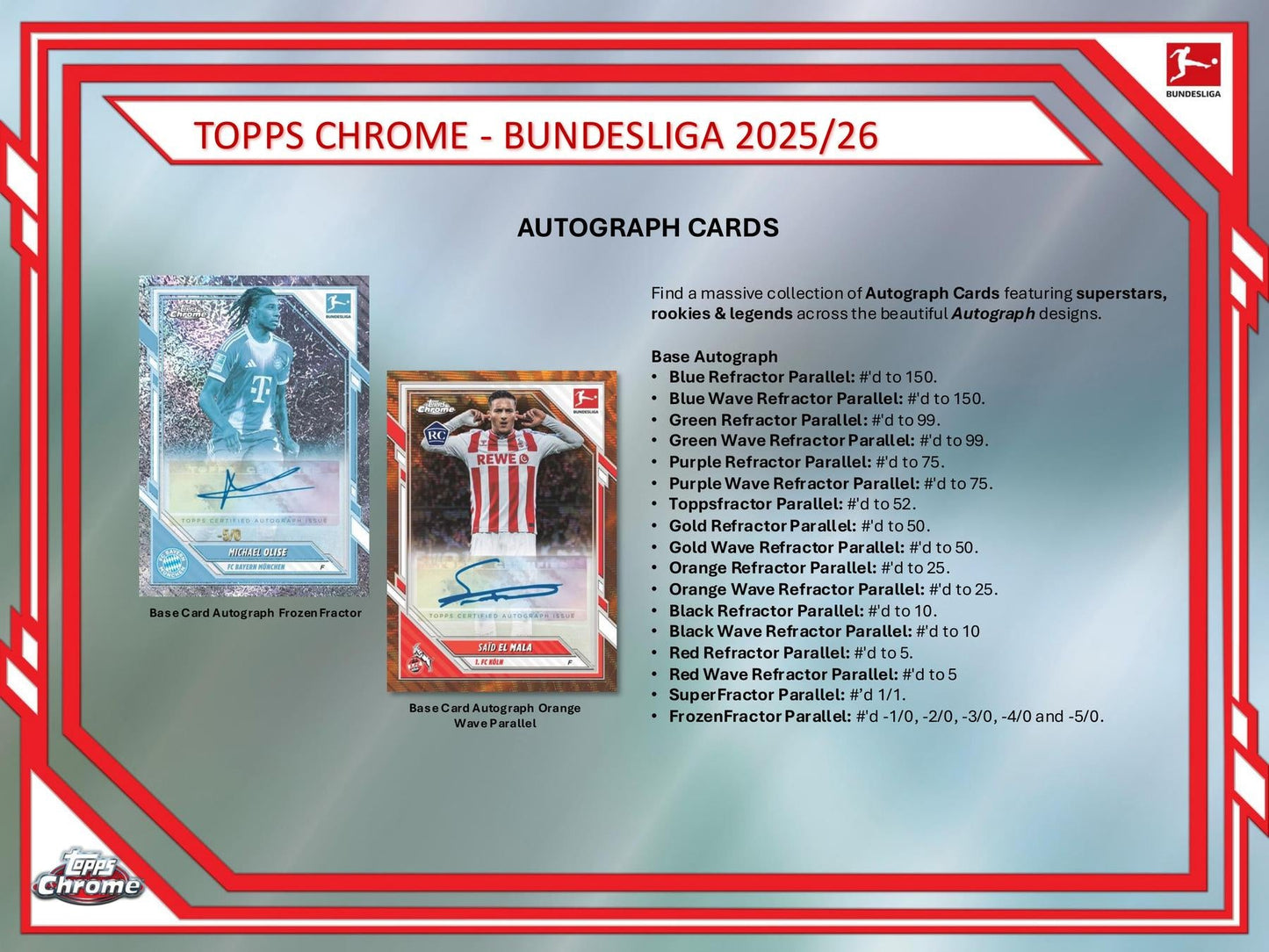 2025/26 Topps Chrome Bundesliga Soccer Hobby