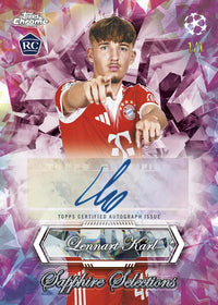 2025/26 Topps Chrome UEFA Club Competitions Soccer Sapphire Edition