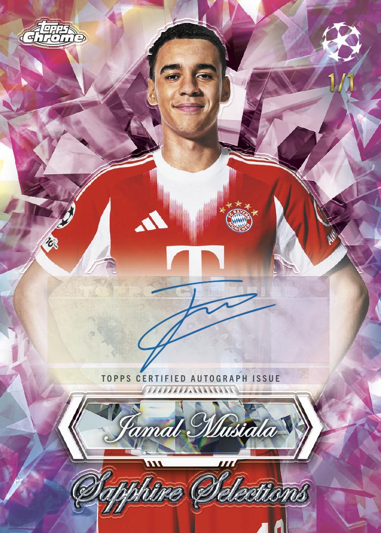 2025/26 Topps Chrome UEFA Club Competitions Soccer Sapphire Edition