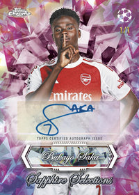 2025/26 Topps Chrome UEFA Club Competitions Soccer Sapphire Edition