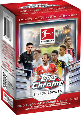 compare product 2025/26 Topps Chrome Bundesliga Soccer 7-Pack Blaster