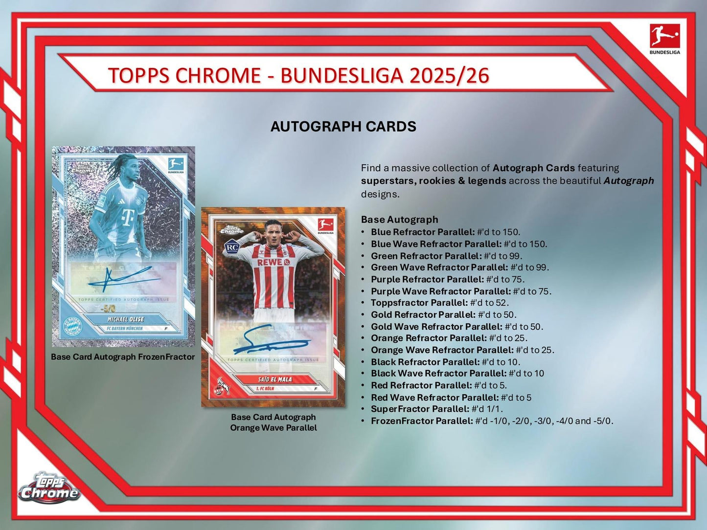 2025/26 Topps Chrome Bundesliga Soccer 7-Pack Blaster