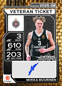 2025/26 Panini Contenders EuroLeague Basketball Hobby