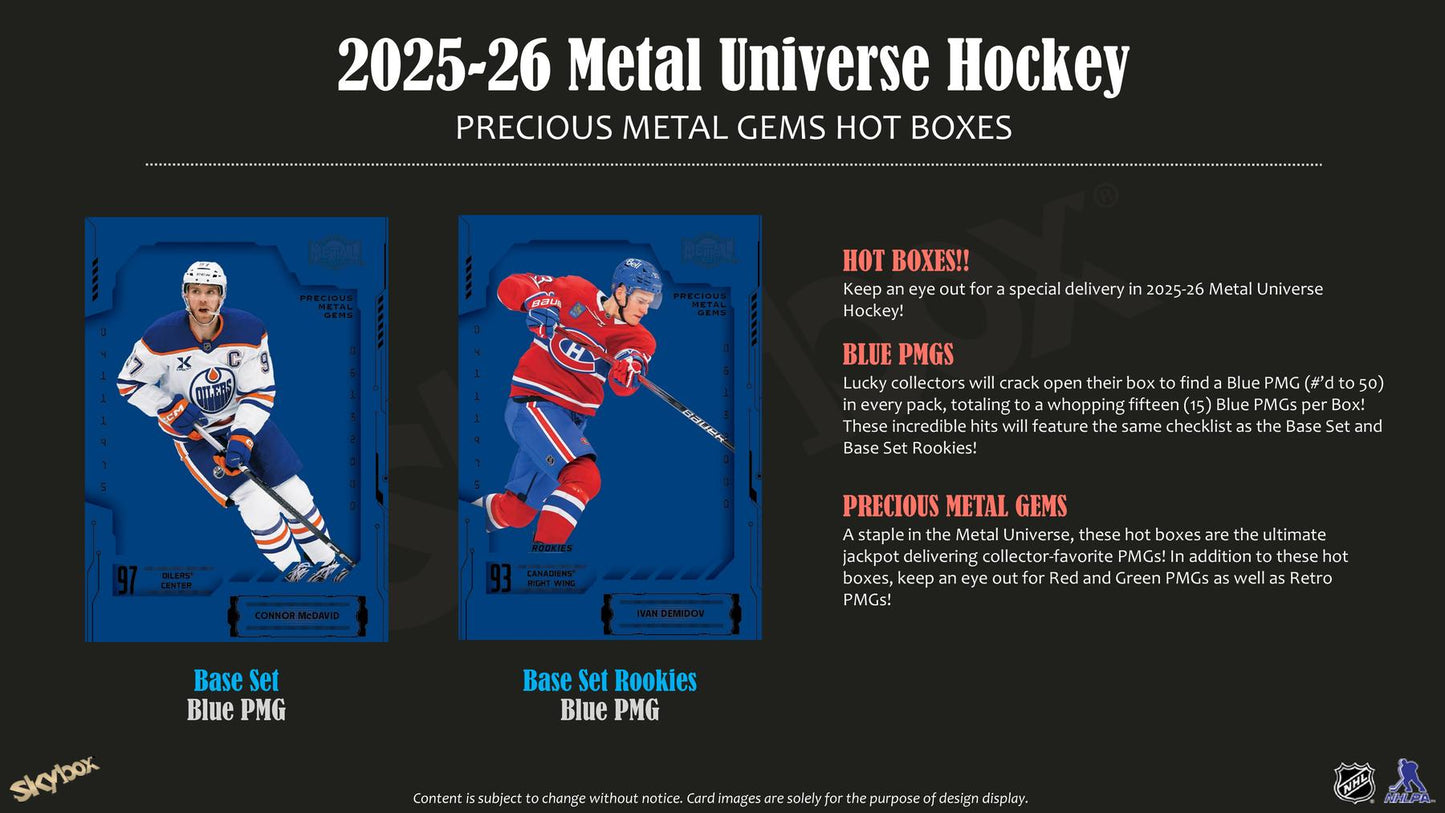2025/26 Upper Deck Skybox Metal Universe Hockey Hobby