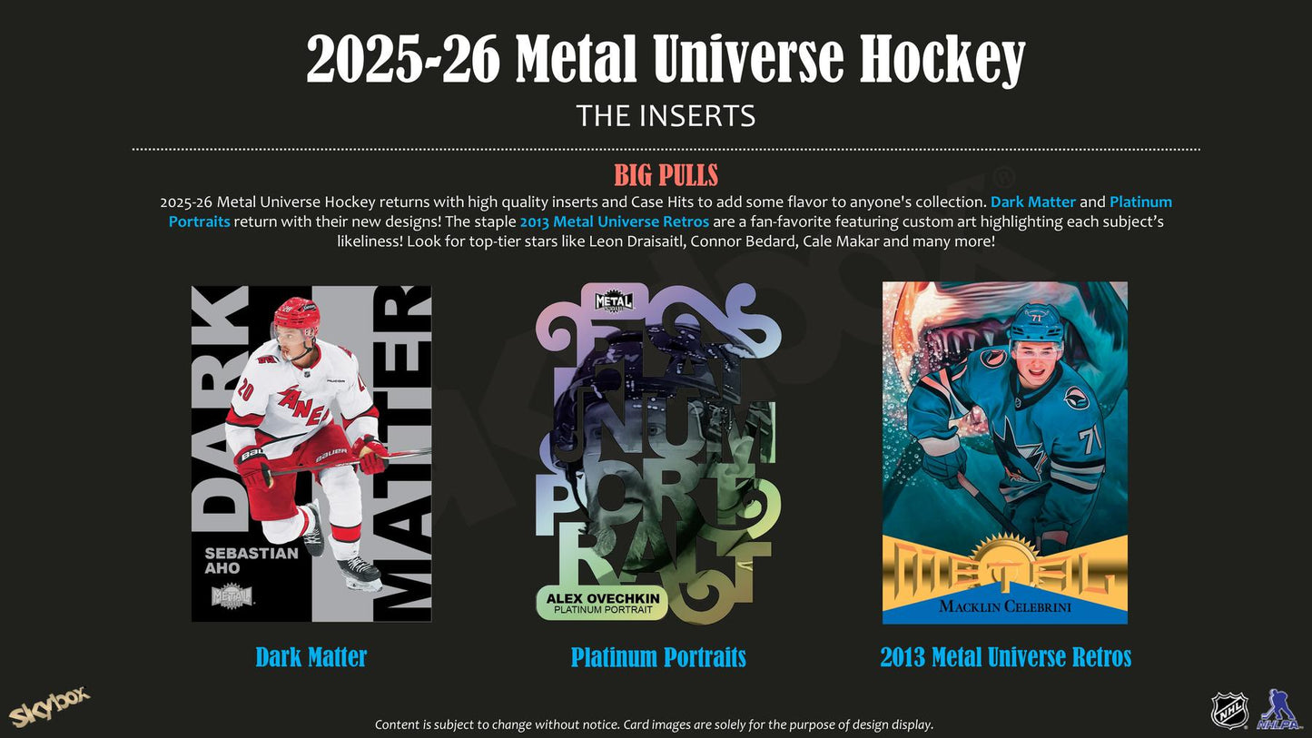 2025/26 Upper Deck Skybox Metal Universe Hockey Hobby
