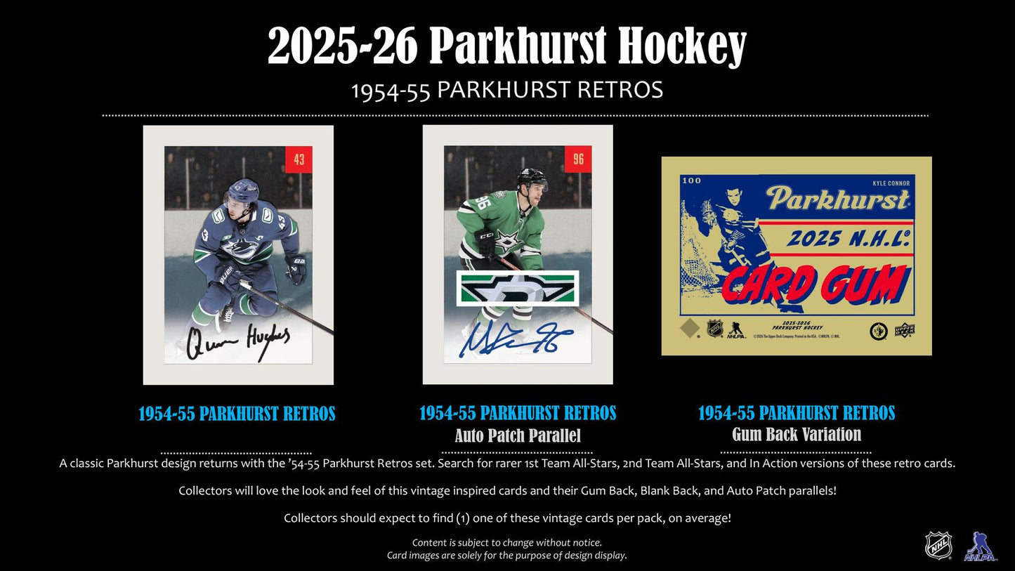 2025/26 Upper Deck Parkhurst Hockey Hobby