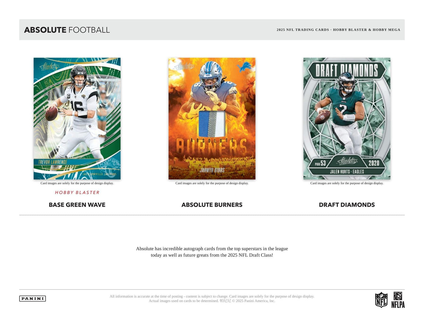 2025 Panini Absolute Football Hobby Mega