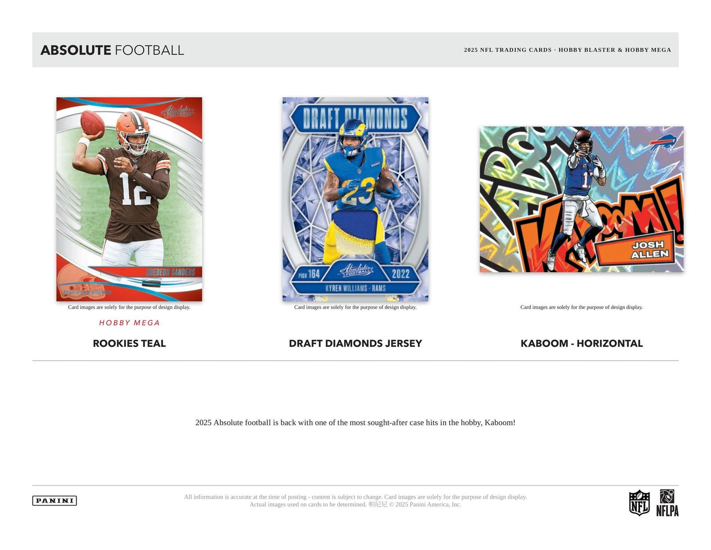 2025 Panini Absolute Football Hobby Mega