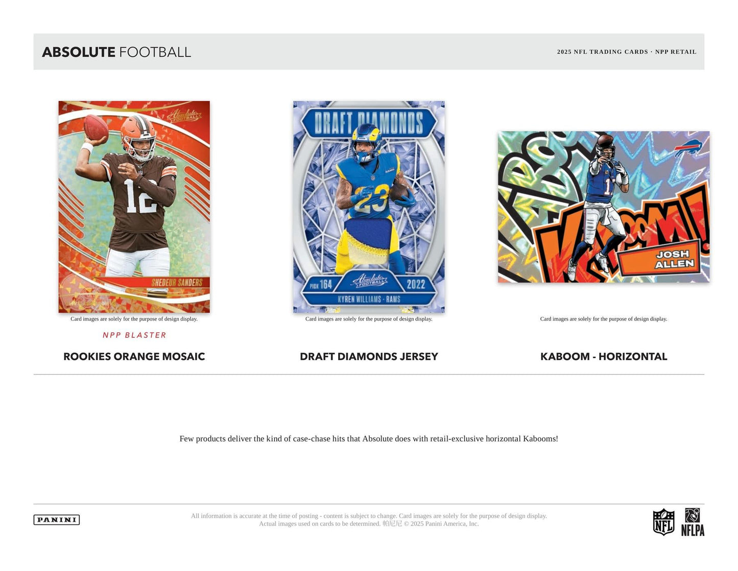 2025 Panini Absolute Football 6-Pack Blaster