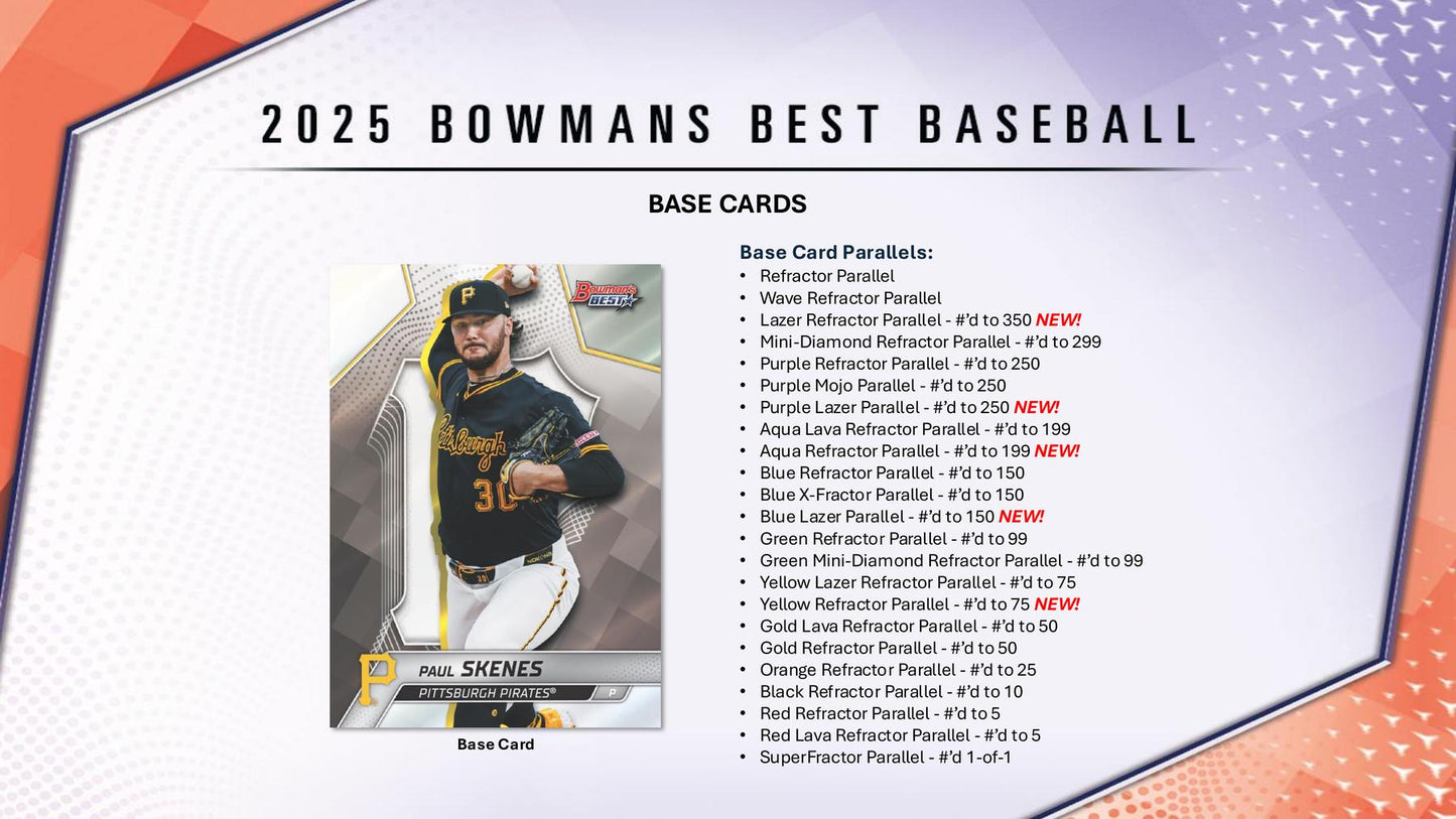 2025 Bowman's Best Baseball Hobby