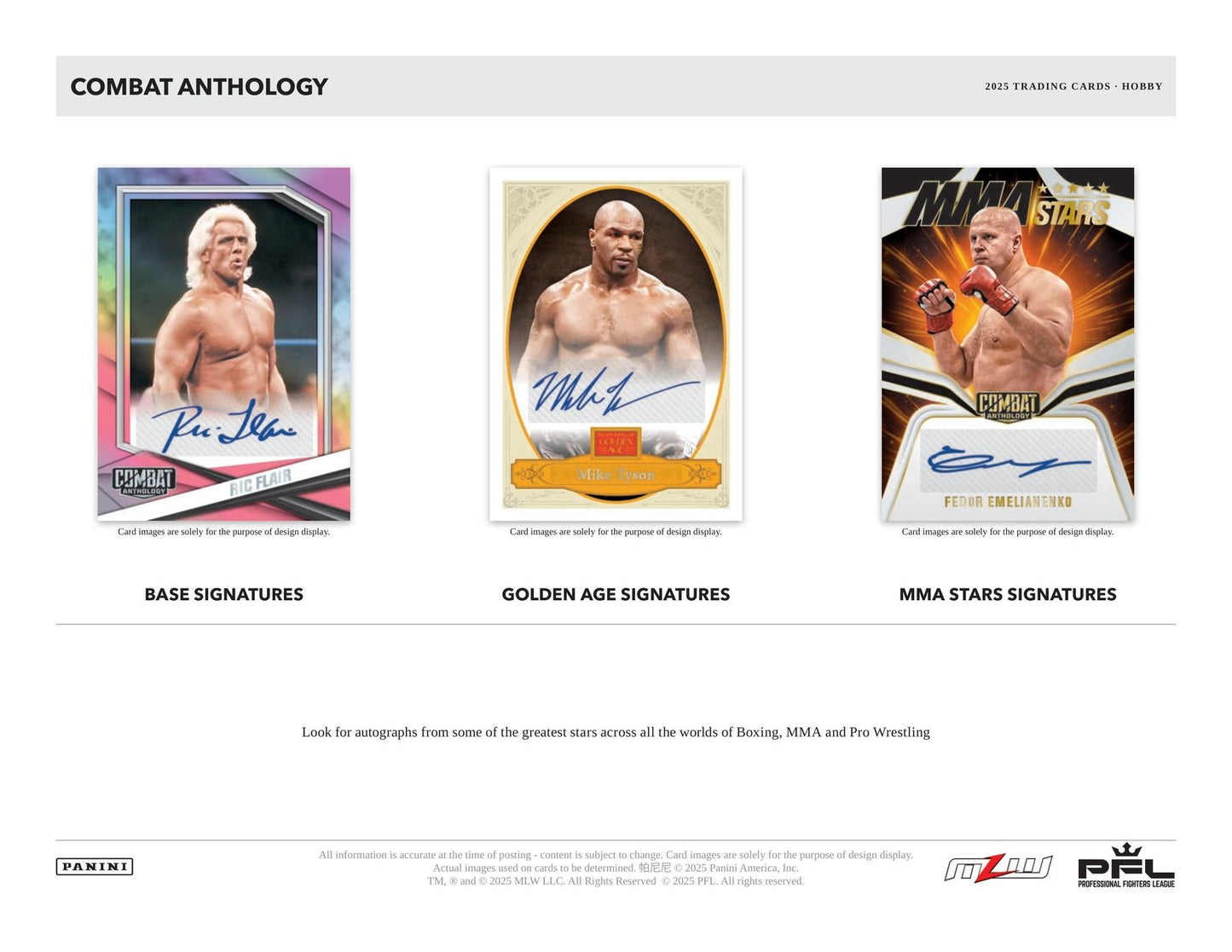 2025 Panini Combat Anthology Hobby