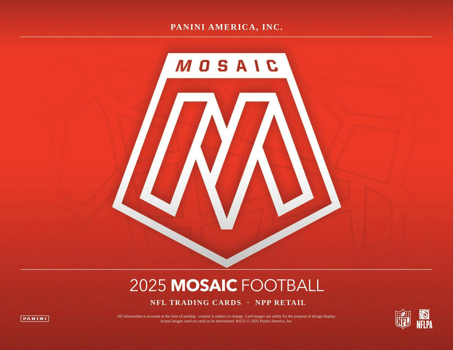 2025 Panini Mosaic Football Mega (Reactive Purple Parallels!)
