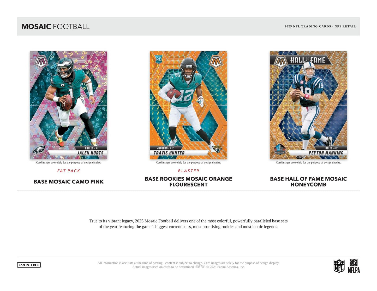 2025 Panini Mosaic Football 6-Pack Blaster