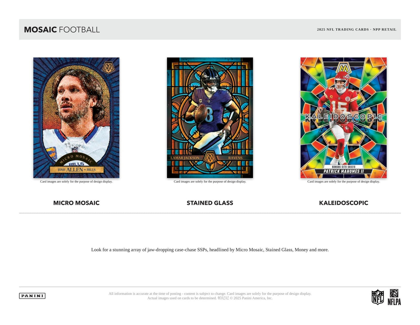 2025 Panini Mosaic Football Mega (Reactive Purple Parallels!)