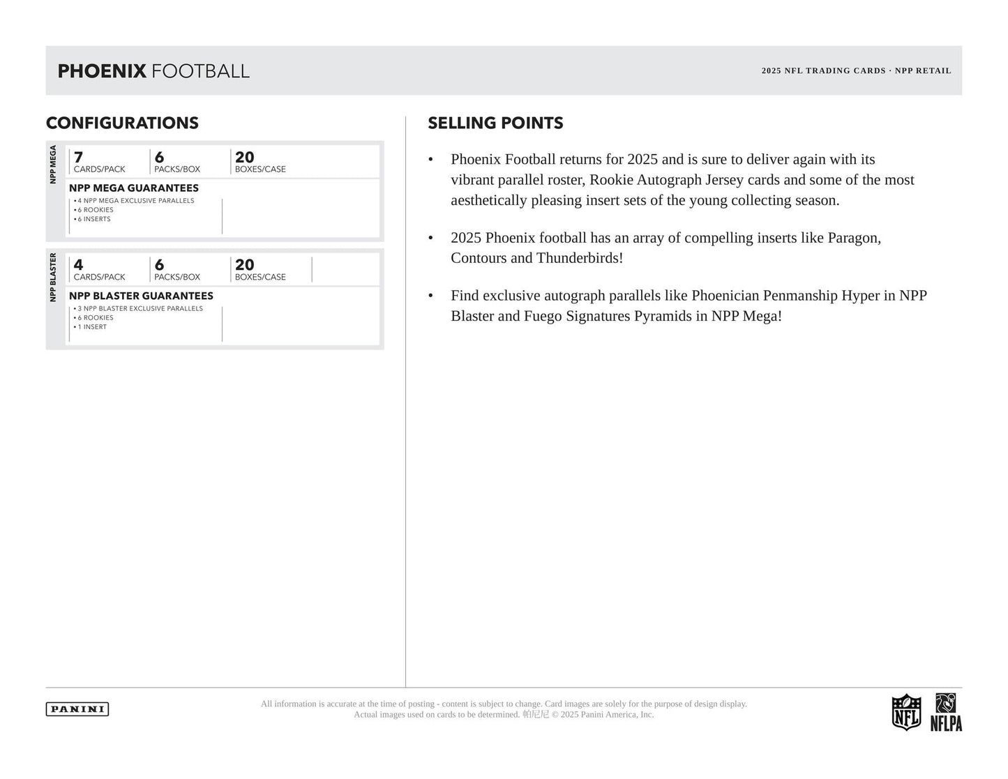 2025 Panini Phoenix Football Mega