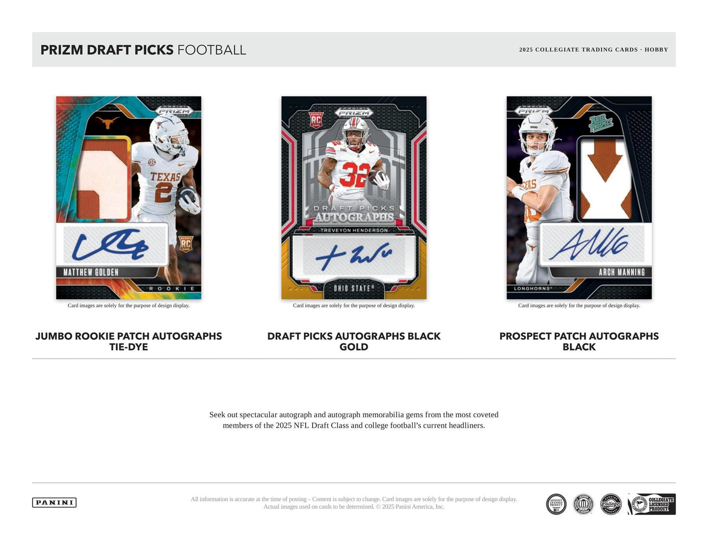 2025 Panini Prizm Draft Picks Football Hobby