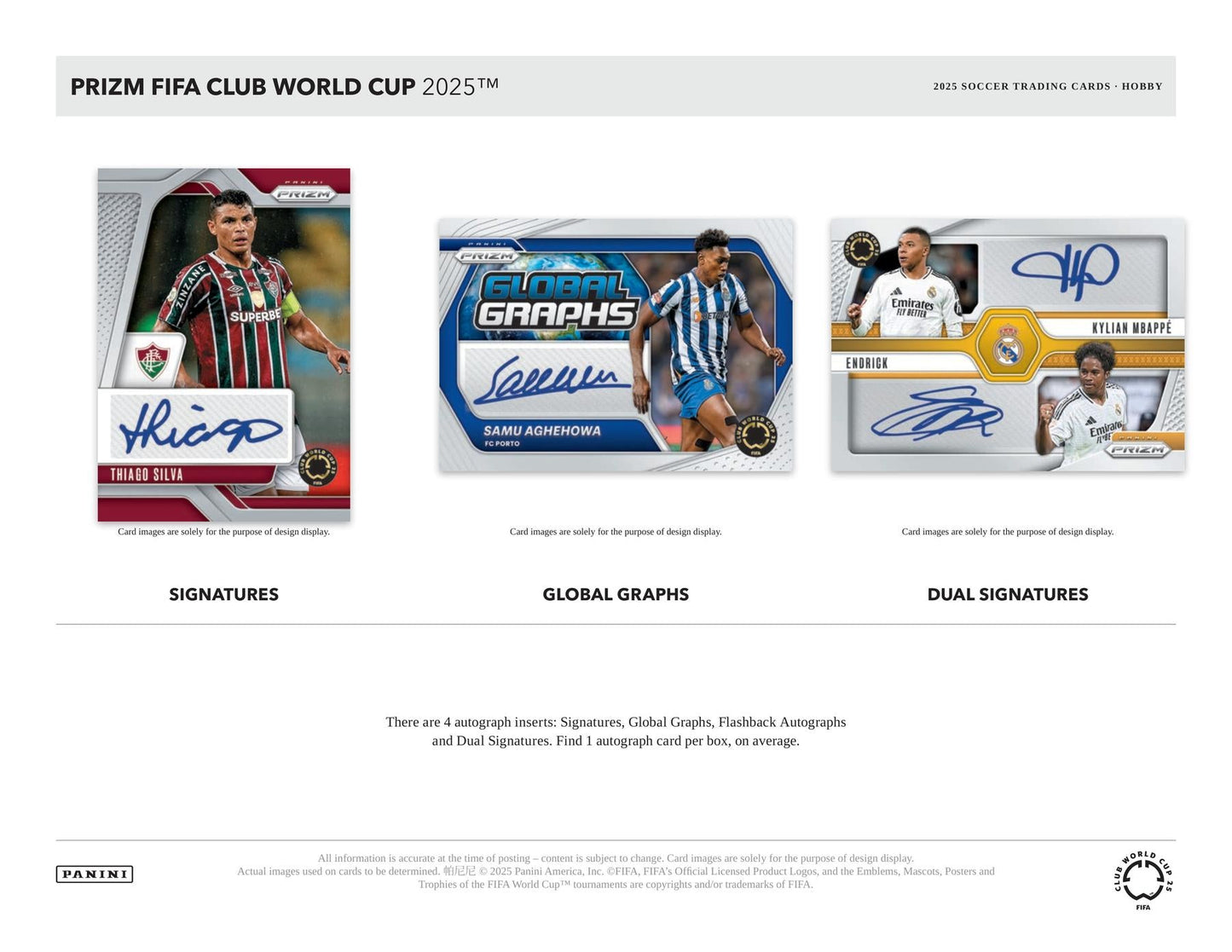2025 Panini Prizm FIFA Club World Cup Soccer Hobby Box